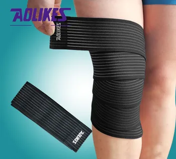 1 Paar 180*7.5Cm Elastische Bandage Tape Sport Knie Ondersteuning Strap Knee Pads Protector Band Voor Joelheira Enkel been Wrist Wrap HBK053