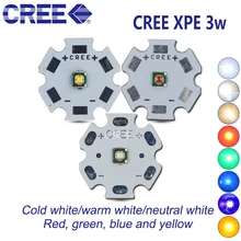 Pcs Cree XPE 10 XP-E R3 1-3 w Neutro LEVOU Diodo Emissor de luz Branca quente branco vermelho verde azul com amarelo 20/16/14/12/10/8mm
