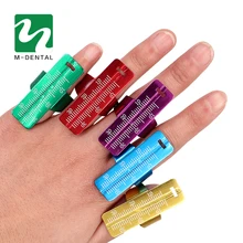 5 шт. красочные алюминия стоматологических эндо Finger линейки Span Измерьте Scale эндодонтического стоматологических инструментов пальцев правитель