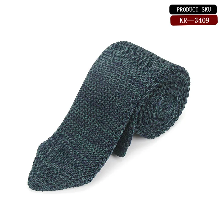 Модный мужской галстук, однотонный тканый галстук, вязаный узкий галстук, тонкий узкий галстук, вечерние галстуки - Цвет: KR-3409