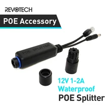 Водонепроницаемый 10/100 м PoE сплиттер с IEEE 802.3af Стандартный& 12V 1A Выход 5,5x2,1 мм разъем Мощность over Ethernet для IP Камера
