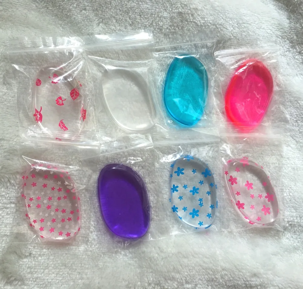 Silicone Makeup Puff Powder Ellipses Jelly Cosmetic Puff Naked Make up