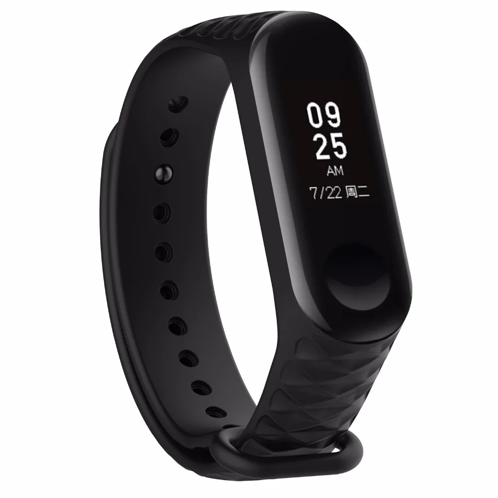 10 шт./партия, сменный силиконовый смарт-браслет для Xiaomi mi, 3 браслета mi Band 3, красочные браслеты на ремне