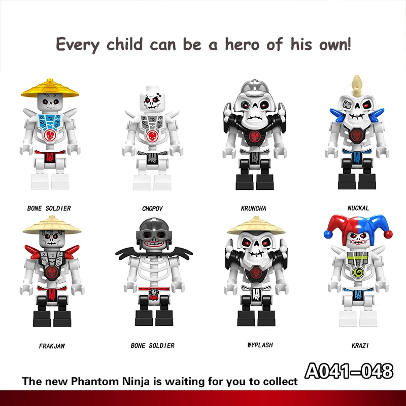

2019 New Legoing model DIY Figures Blocks Bone Soldier Chopov Nuckal Frak Jaw Krazi Legoings Figures DIY Toys For Children hot