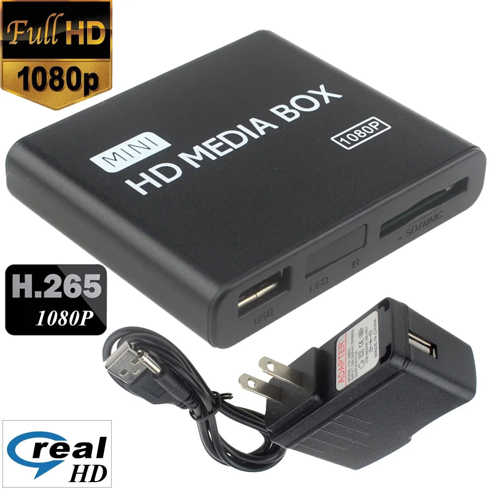 

2018 Brand NewMini Full HD 1080p USB External HDD Player With SD MMC Card Reader Host Support MKV HDMI HDD Media Player 12002163