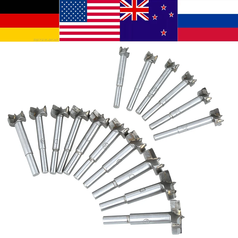 

16Pcs/Lot Forstner Bit Cemented Carbide Drill Bit 15-35mm Forstner Hole Cutter Set Flat Wood Drilling Woodworking Tool