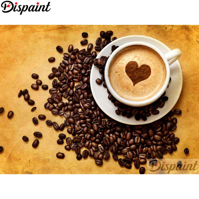 

Dispaint Full Square/Round Drill 5D DIY Diamond Painting "Coffee landscape" 3D Embroidery Cross Stitch Home Decor Gift A11150