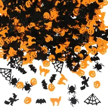 30/60/100g papel Spooky confeti calabaza bruja murciélago araña Web Cuttings papel Cuttings mesa de lanzamiento confeti de fiesta(China)