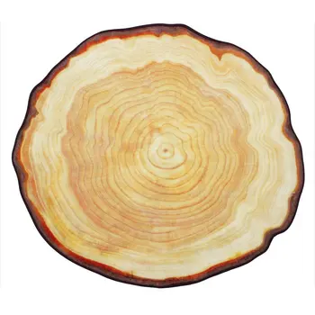 

Modern Simple Round Area Rug Tree Rings Design Big Tree Rug Bedroom Bedside Rugs Cozy Living Room Carpet Non-slip Kids Floor Mat