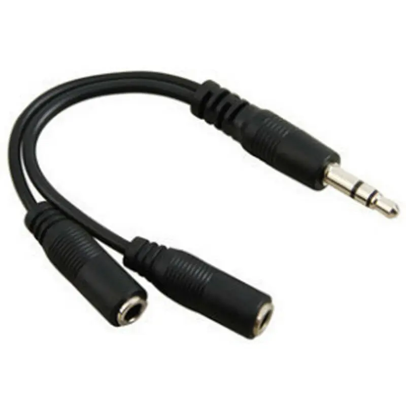 

 3.5 mm Earphone Headphone Y Splitter Cable Adapter Jack stereo Male To Double Female 20cm Jack Dual Headphone Adaptor