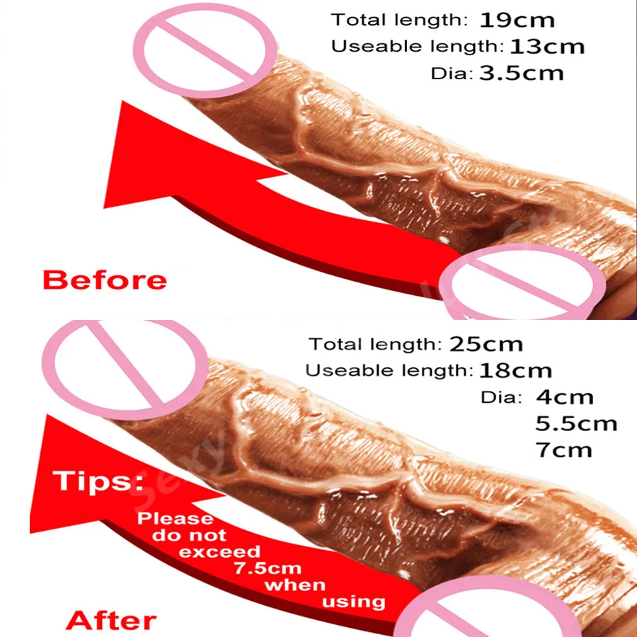 Huge Realistic Penis Female Masturbator Dildo Sex Toys For Woman Anal Plug Inflatable Dildo Intimate Goods Consolador Para Mujer