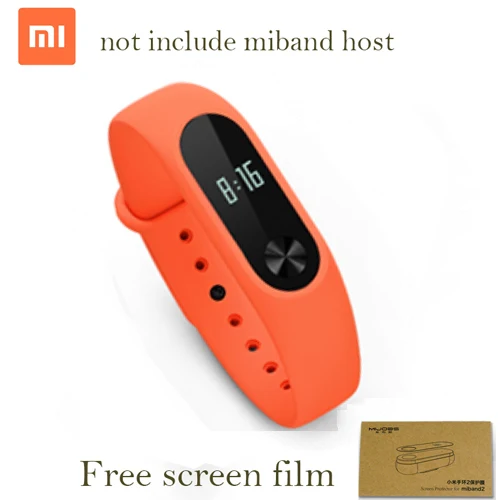 Xiaomi mi ремешок, 2 ремешка, силиконовый цветной браслет для mi band 2, умный Браслет для Xiao mi Band 2, аксессуары - Цвет: Оранжевый