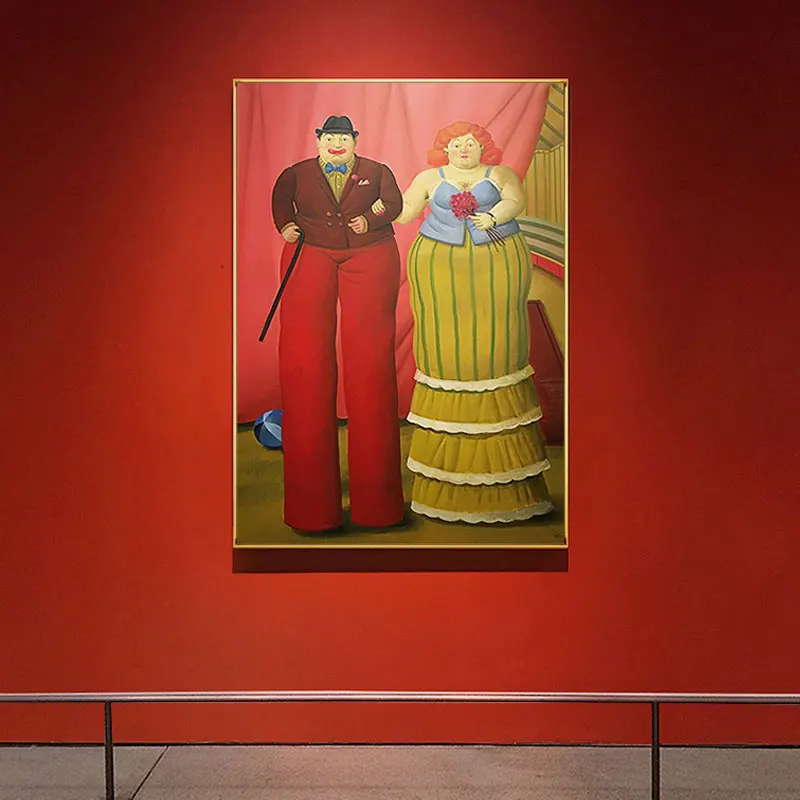 Фернандо Botero Stilt клоун Холст Картина абстрактные плакаты и принты акварельные