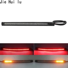 Гибкий 48 Светодиодный 2835 3014 smd двойной цвет желтый красный светильник лента для мотоцикла сигнал поворота Задний тормоз стоп водонепроницаемая лампа