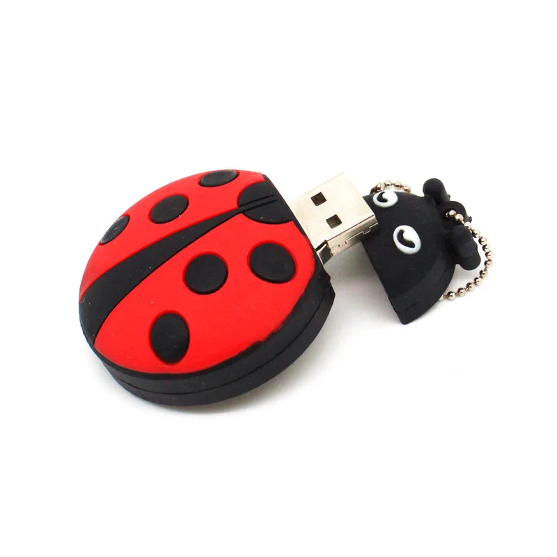 Милая Божья коровка USB флэш-накопитель 64 Гб U диск Mini Beetle memory stick Флешка 4 ГБ 8 ГБ 16 ГБ 32 ГБ Божья Коровка Ручка привод USB 2,0