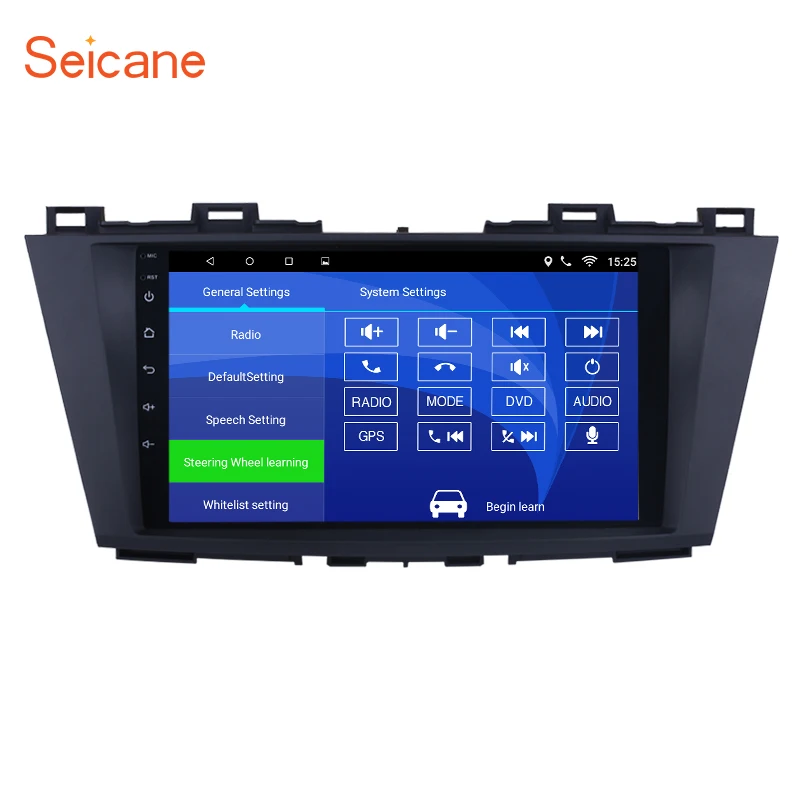 

Seicane 2Din 9Android 6.0/7.1/8.1 GPS Car Multimedia Player Radio For 2009 2010 2011 2012 Mazda 5 4-core Head Unit Support WiFi