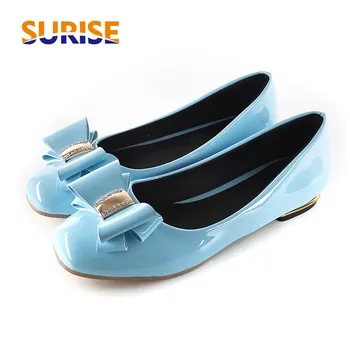 

Big Size Casual Bow Women Pumps 2cm Low Block Heel Square Toe Patent Leather Dress Office Bowknot Pink Sweet Lolita Ladies Pumps