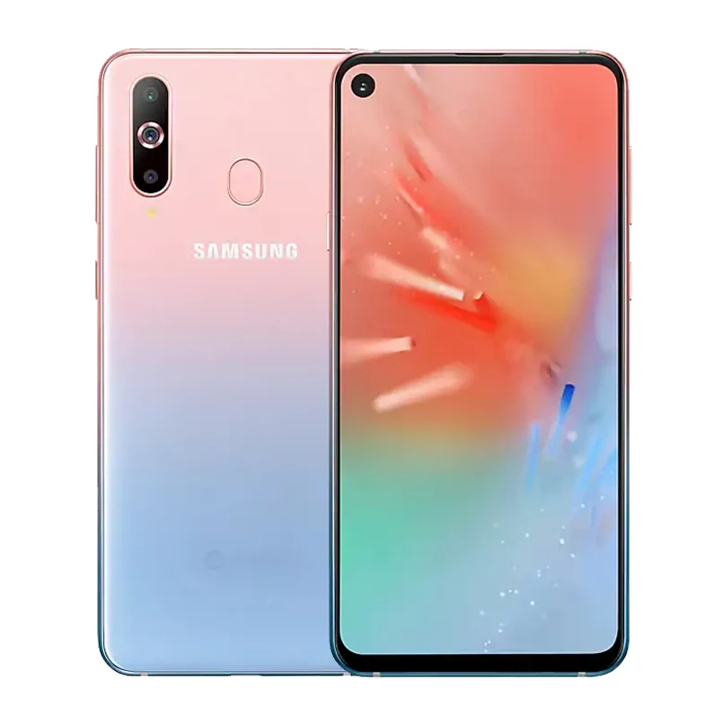 Samsung Galaxy A8s смартфон 6,4 дюймов FHD Snapdragon 710 Otca core 6/8 ГБ 128 Три задних камеры 3400 мАч NFC Android сотовый телефон - Цвет: Berrypink