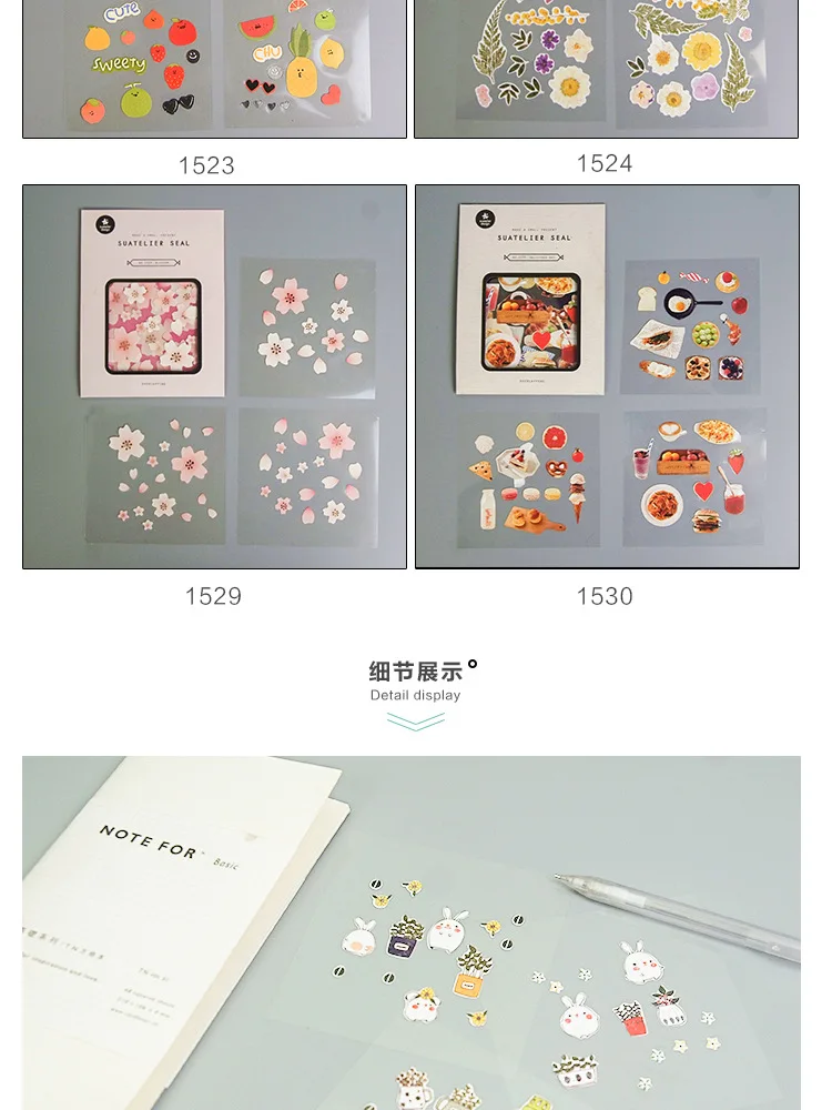 3 Листы Симпатичные наклейки с изображениями животных Kawaii канцелярские наклейки бумажные стикеры для детей DIY Скрапбукинг дневник Альбомы
