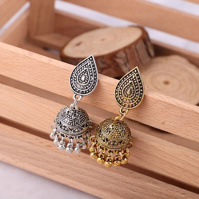 Indian Birdcage Dangle Earrings Jewelry Ethnic Wedding Traditional