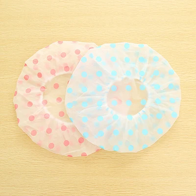 1 шт. Женская водонепроницаемая шапка в горошек|shower cap|plastic shower capbath hat |