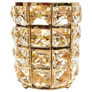 

Europe Metal Makeup Brush Storage Tube Eyebrow Pencil Makeup Organizer Bead Crystal Jewelry Storage Box