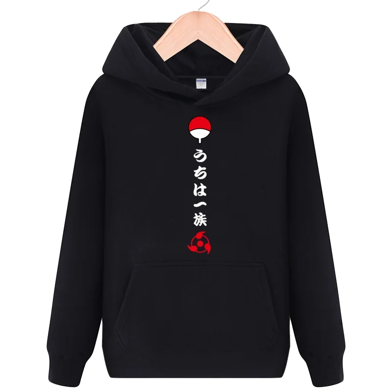 

High-Q Unisex cartoon NARUTO Uchiha Sasuke cotton Hooded Hoodies Jacket Coat Uzumaki NARUTO Sharingan pullover Hoodies coat