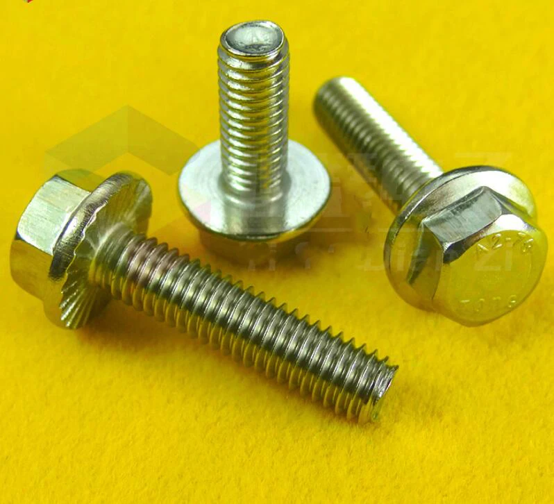 M6 m8 external hex head with washers metric flange bolts 304 stainless