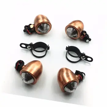 

Turn Signals Fork Clamps Cruiser Chopper Cafe Racer Old School Rat Bike Vintage