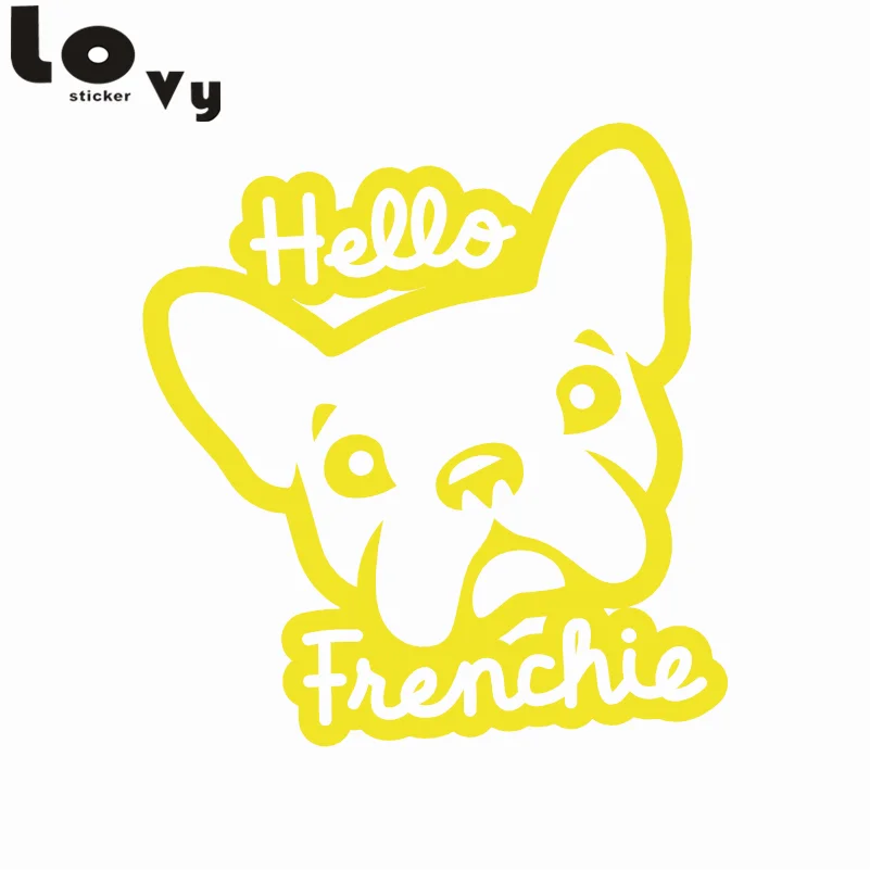 Автомобильные наклейки с собаками и щенками Hello Frenchie автомобильные на окна|car