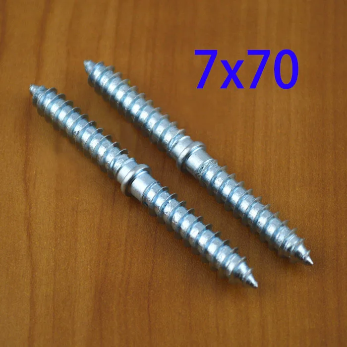 Tornillo autorroscante de doble para escaleras, conector para de madera, tablero de sofá, mesa de comedor, 7x70|thread bolt|self tapping screwtapping screw - AliExpress