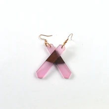 Leanzni – boucles d'oreilles en bois naturel Vintage rose clair, bijoux de mariage simples pour femmes, cadeaux, fêtes à la mode