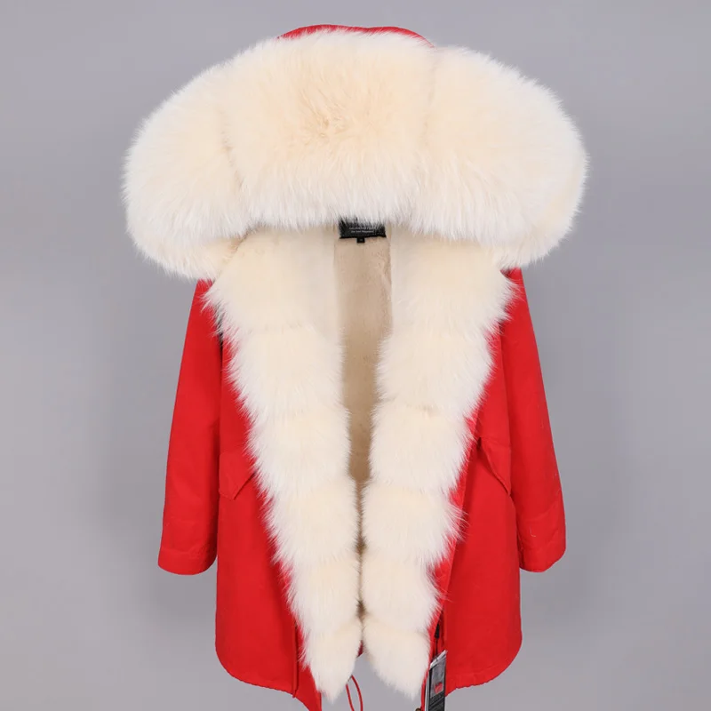 Maomaokong, зимняя теплая Женская одежда, тонкий воротник из лисьего меха, средняя и длинная секция, съемная толстая подкладка, пальто, зимнее пальто - Цвет: 10