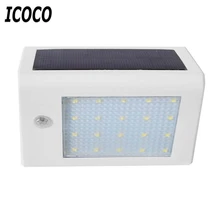 ICOCO 20 светодиодный светильник на солнечной батарее с датчиком движения высокой яркости, настенный светильник, водонепроницаемый энергосберегающий светильник для крыльца, для улицы, сада, двора