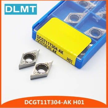 

10Pcs DCGT11T304 AK H01 DCGT32.51 Aluminum cutter blade Insert Mill Tool Machining Center Cutting Tool wood turning tools AL+TIN