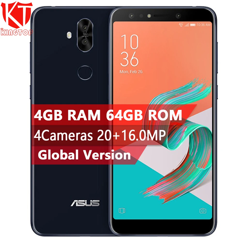 Новый Оригинальный ASUS ZenFone 5Q ZC600KL Мобильный телефон 6 0 &quot4 Гб Оперативная память 64