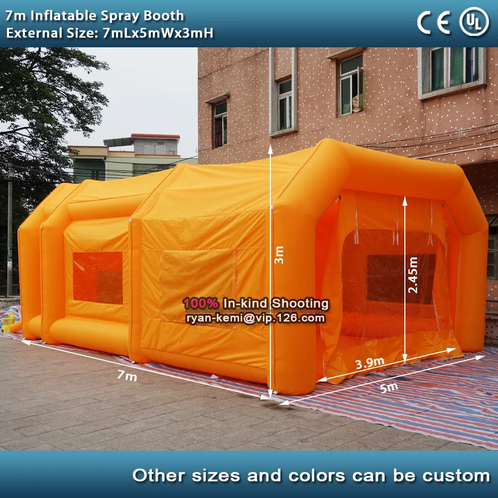 7mLx5mWx3mH portable Inflatable spray booth inflatable car painting cabin tent with 2 blowers 4 filters | Игрушки и хобби