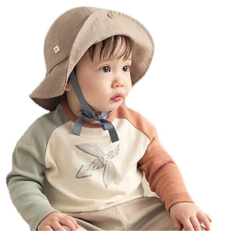 

2018 Summer Baby Girl Visor Cotton Sun Cap Autumn Children Bucket Hats Baby Fisherman Hat Kids Beach Caps Brim Sun Hat for Boy