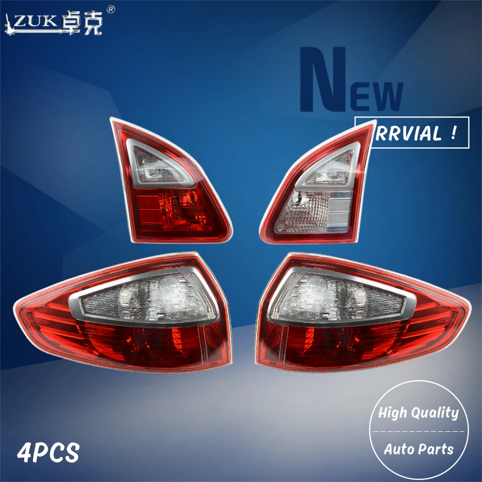 

ZUK 4PCS Rear Bumper Tail Light Tail Lamp Stop Light Brake Lamp For Ford Fiesta Sedan 2009 2010 2011 2012 Taillights Taillamps