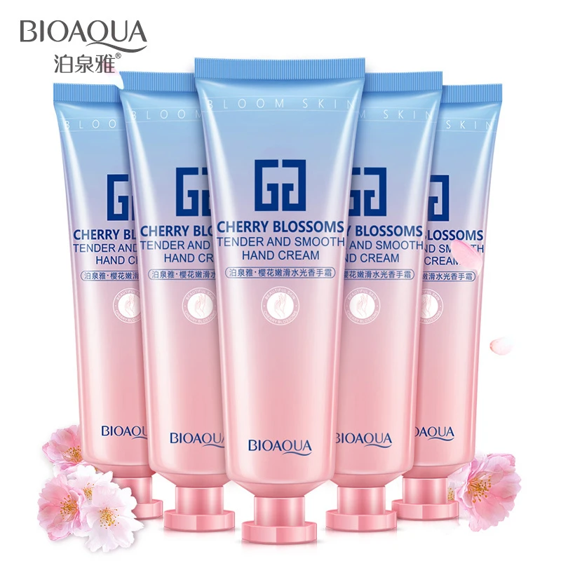 

BIOAQUA Cherry Blossoms Moisturizing Hand Cream Hydrating Lotion Hand Treatment Tender and Smooth Hands Care Nourishing Creams