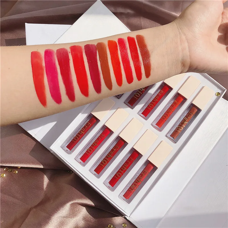 10PCS/SET Liquid Lipstick Makeup Lips Paint Lipstick Matte Waterproof Long Lasting Tint Lip Gloss Beauty Maquiagem Gift Box 10PCS/SET Liquid Lipstick Makeup Lips Paint Lipstick Matte Waterproof Long Lasting Tint Lip Gloss Beauty Maquiagem Gift Box