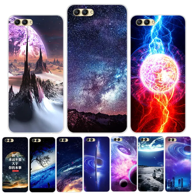 

Silicone Case on For Huawei Honor View 10 Case 5.99" Space Soft TPU Back Cover Phone Case For Huawei Honor V10 View 10 Lite capa
