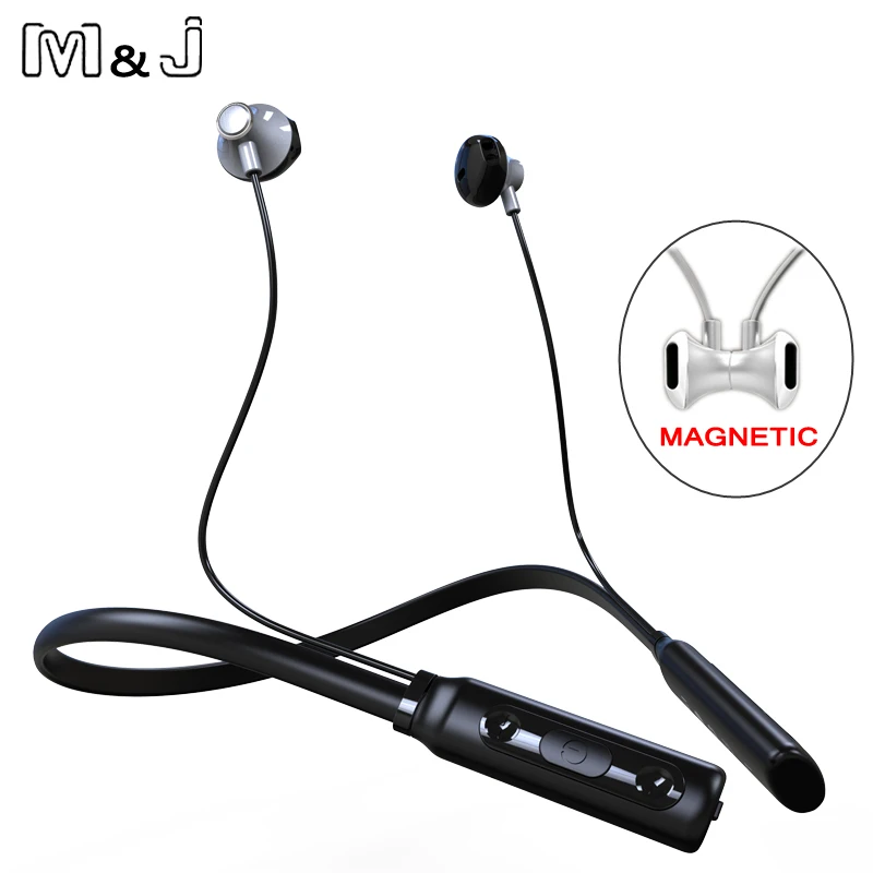 Беспроводные стереонаушники M &amp J Curled bluetooth-гарнитура для спорта на открытом