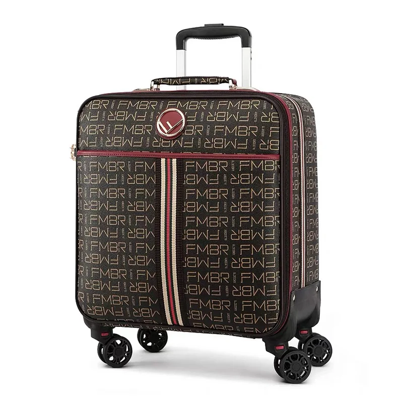 Новинка, 16, 20, 24 размера, винтажный чемодан на колесиках, женские дорожные сумки на колесах, мужские брендовые багажные сумки на колесах - Цвет: 16 inch