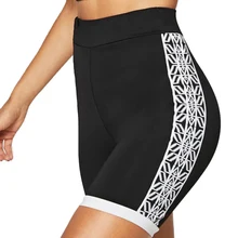 Женские леггинсы облегающие быстросохнущие спортивные шорты для верховой езды с высокой талией Короткие штаны женские леггинсы для фитнеса джеггинсы с принтом