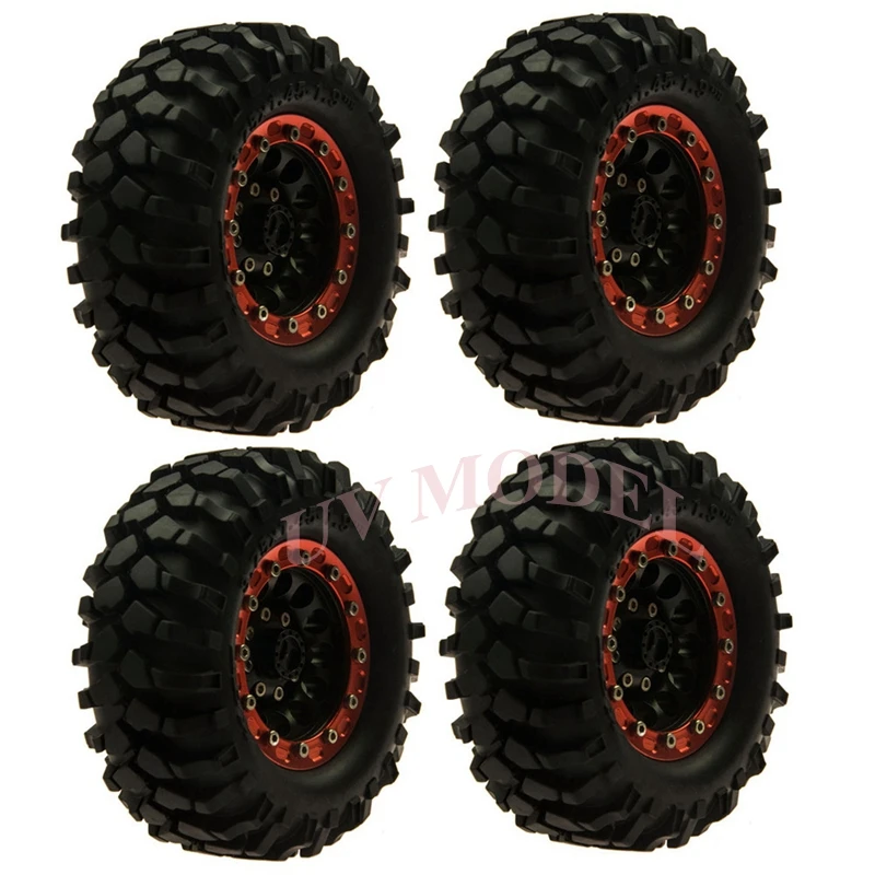 4Pcs RC 1/10 Scale Truck 1.9 Rims Wheel Beadlock ROCK