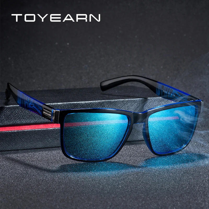 

TOYEARN 2019 New Brand Designer Vintage Men's Square Polarized Sunglasses Men Driving Sports Coating Mirror Sun Glasses For Male