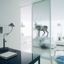 Пользовательский размер времени-пространство матовая стеклянная пленка прозрачные непрозрачные наклейки электростатические наклейки туалет оконные наклейки для ванной комнаты