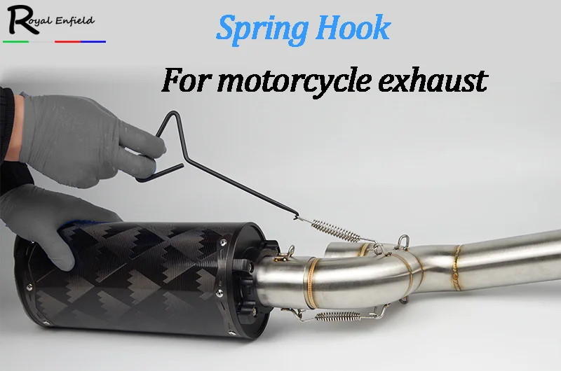 Motocross T Handle Exhaust Stand Spring Hook Puller Tool Motorcycle Kart Bike for all Exhaust