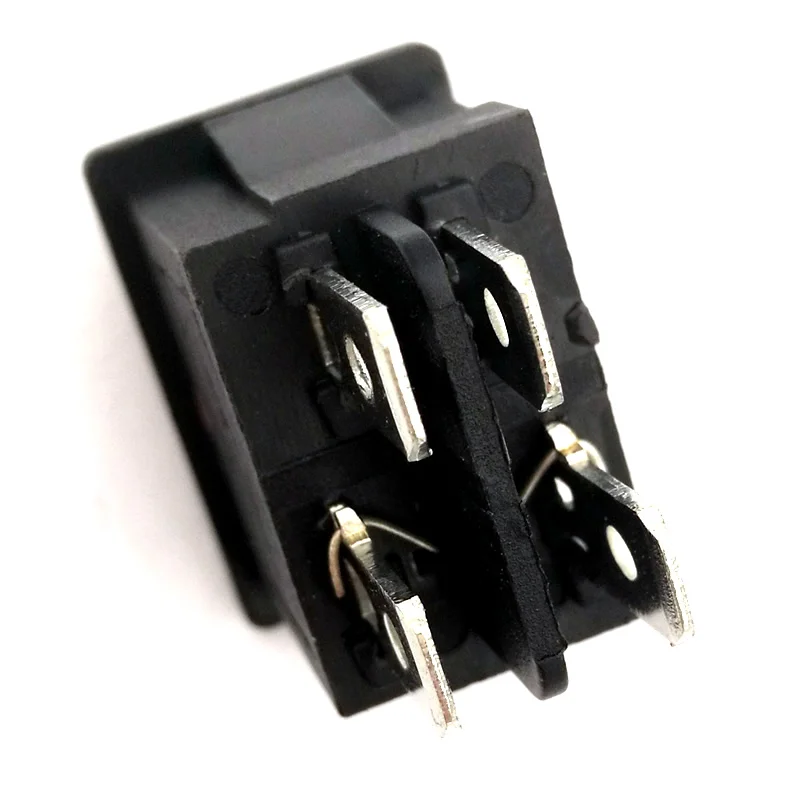 5 шт./лот Mini Boat Rocker Switch 6A 250V AC / 10A 125V 4 Pin ON OFF I/O SPST Snap in с Красной светодиодной